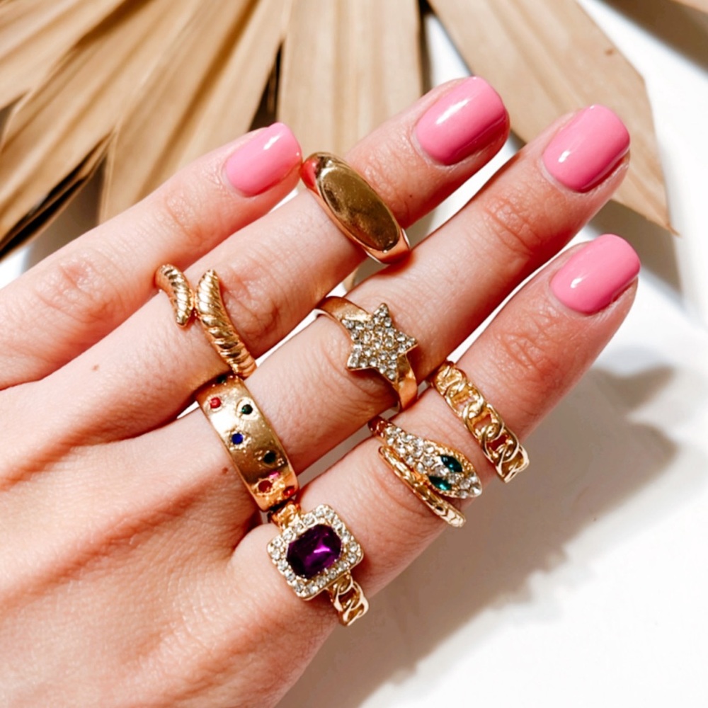 Boho ring set A179 - Picture 1 of 2